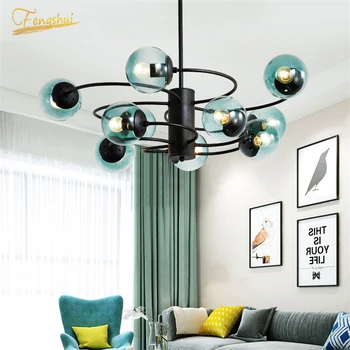 

Modern LED Glass Pendant Lamp Lighting Nordic Creative Windmill Shaped Pendant Lights Hotel Restaurant Bedroom Living Room Lamps