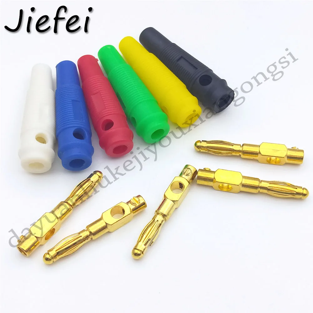 

5pcs New 6 color 55mm Gold Plated Solderless Speaker For 4mm Banana Plug Audio Jack Connector
