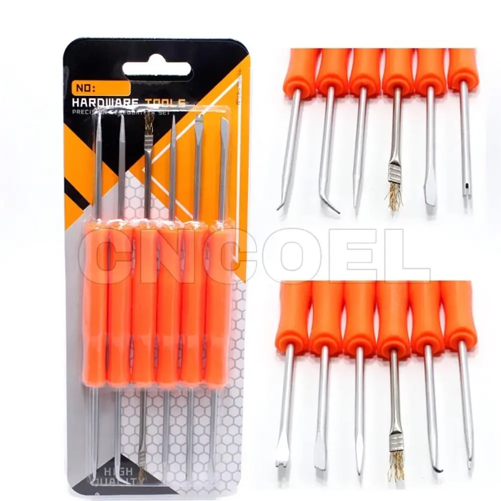 6pcs/lot Solder Assist precision Tool Set Electronic Components Welding Grinding PCB Cleaning Repair | Инструменты