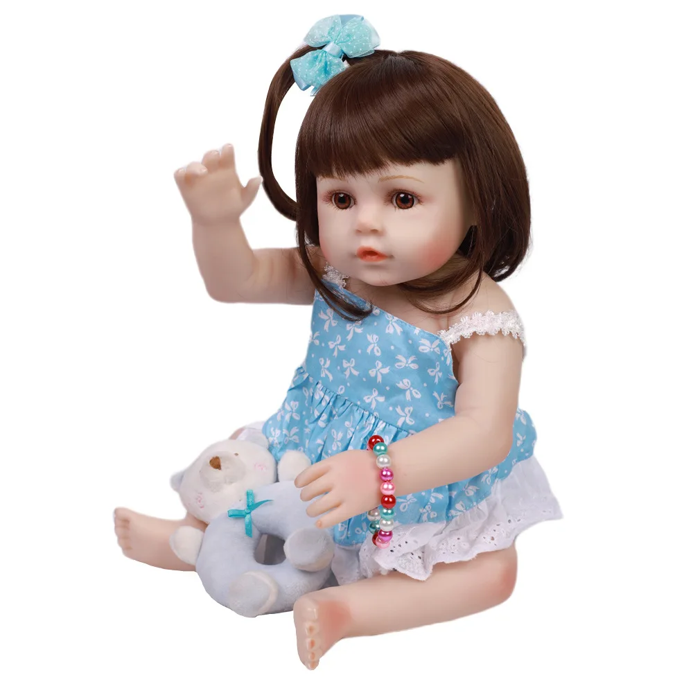 Pickwoo 55 см 48 см bebes кукла-реборн для маленькой девочки кукла из мягкого силикона и хлопка Boneca reborn Brinquedo подарок на день детей игрушки plamate