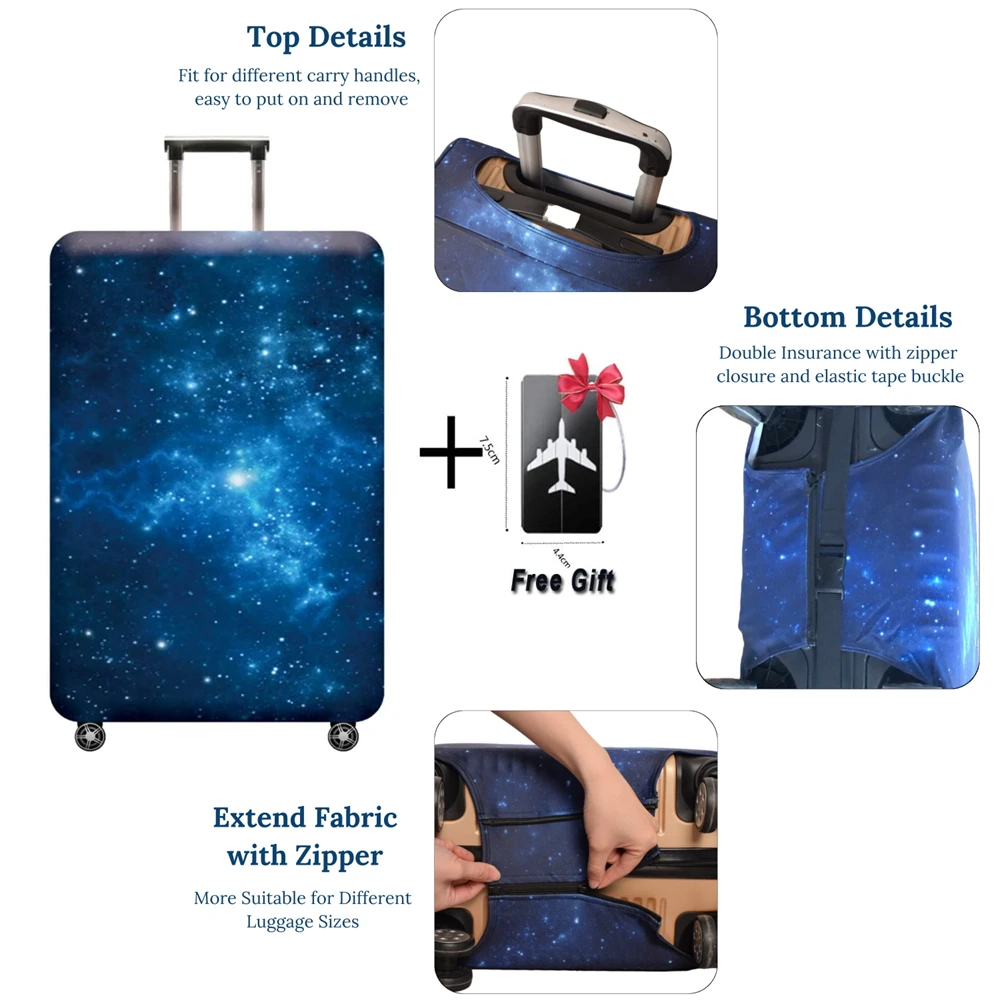 Fashion Blue Letters Luggage Cover Washable Protective Cover Thickened  Luggage Cover dust-proof suitable for 18-32 inch Luggage - AliExpress
