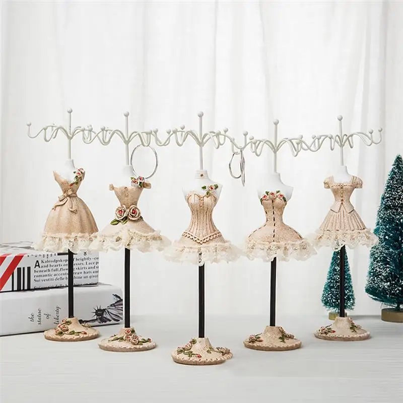 

Fashion Jewelry Display Rack Rotatable Elegant Jewelry Stand Mannequin Jewelry Holder Necklace Bracelet Anklet Display Storage