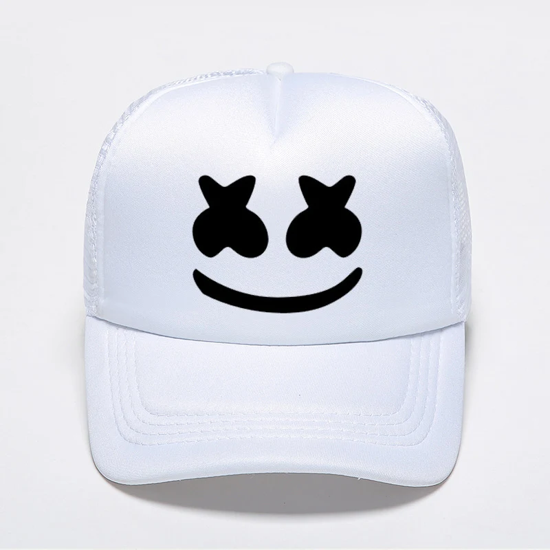 Бейсбольная кепка Marshmallow для мужчин и женщин со смайликом шляпы от солнца модные DJ Bone в стиле панк хип-хоп Уличная дышащая Кепка s TG0104