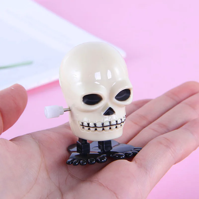 Amazing Mini Skull Shape Wind Up Toy For Kid's Clockwork Children Toy Gifts 