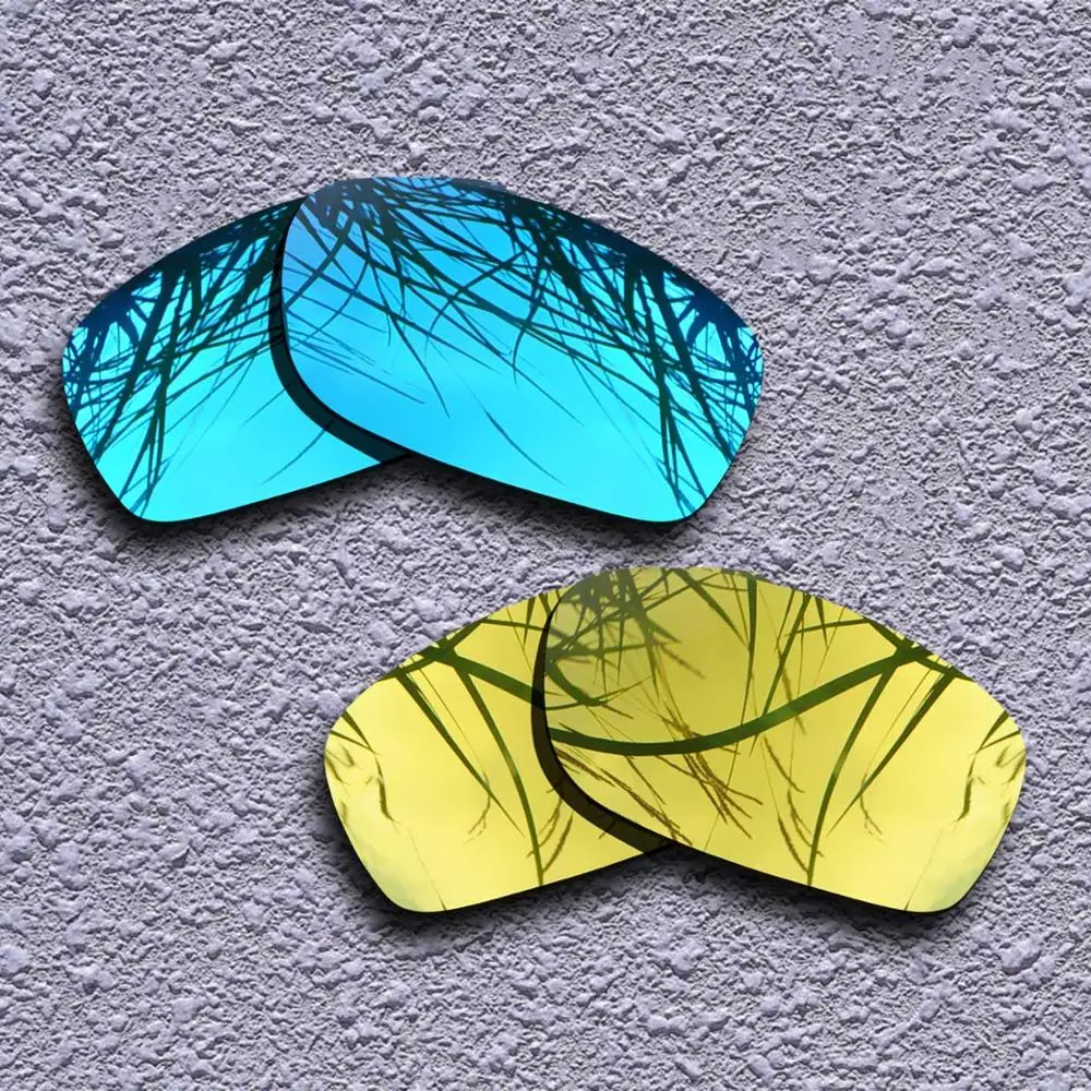 2 Pairs Polarized Replacement Lenses for Oakley Fives Squared Sunglasses- Multiple Choices - Цвет линз: Blue-Golden