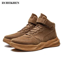 Уличная танцевальная обувь мужские массивные кроссовки высокие ботинки британские уличные ботинки на липучке хип-хоп обувь мужская повседневная обувь