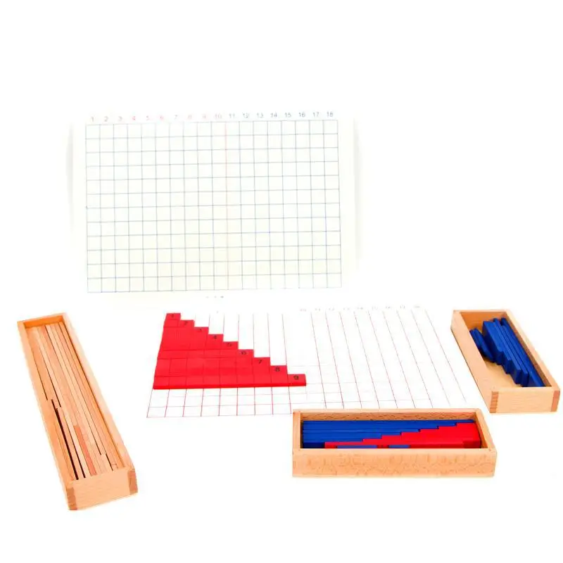 

Montessori Early Addition And Subtraction Teaching Aids Board Age of 3-5 Infants Children Cognitive Mathematics Building Blocks