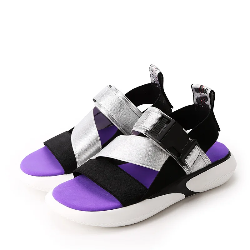 

2019 Summer Fashion Spell Ribbon Ladies sandals casual thick bottom muffin ladies shoes super fire net red women's shoes