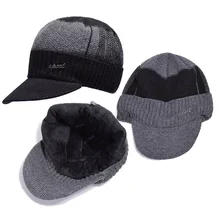 Warm Winter Men Thickened Baseball Cap Velvet Men's Beanies Hat Wholesale