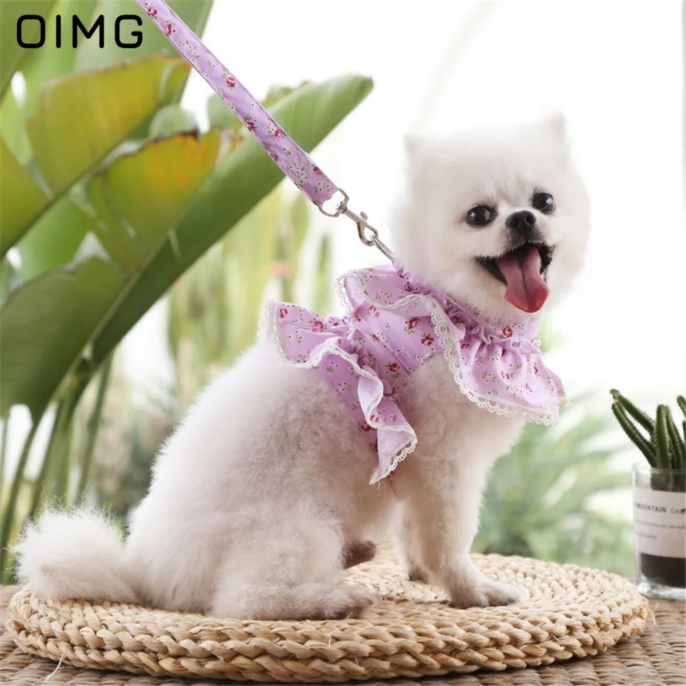 Dog Harness And Lead Floral Pattern OIMG Small Floral Print Dog