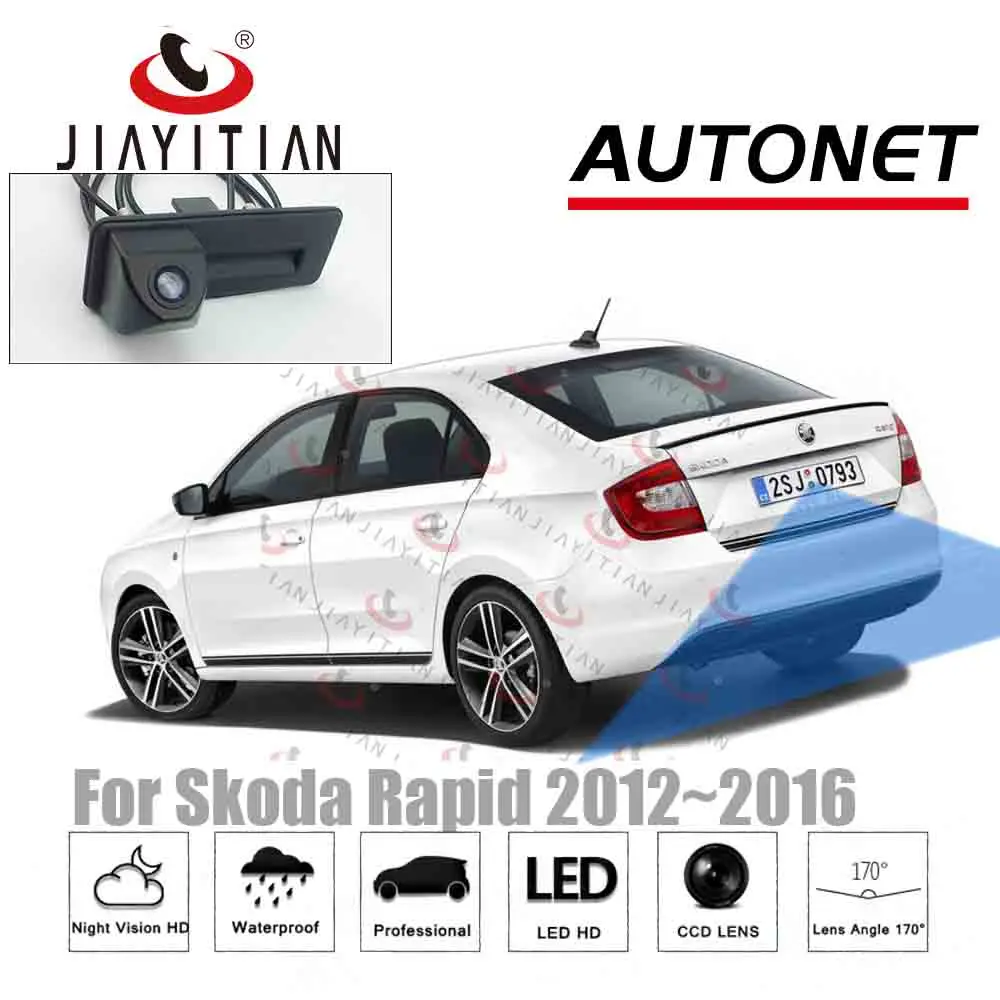 

JIAYITIAN Car Trunk Handle camera For Skoda Rapid sedan 2011 2012 2013 2014 2015 Rear View camera Parking camera backup Camera