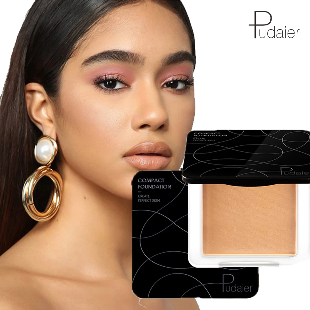 

New Setting Powder Highlighter Makeup Face Oil Control Compact Foundation Powder Cake Long Lasting Make up Cosmetic Holiday Gift