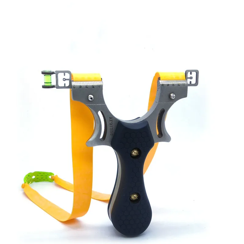 Stainless Steel Slingshot Strong Flat Leather Resin Patch Spirit Level Sight Outdoor Hunting | Спорт и развлечения