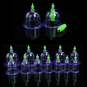 

12 Cups Vacuum Cans Cup Cellulite Suction Cup Therapy Back Body Anti-cellulite Massage