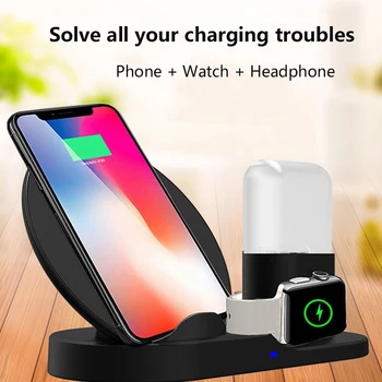

Multifunctional Wireless Fast Charging Stand 3 in 1 Charge Dock for Apple Watch Apple Headset