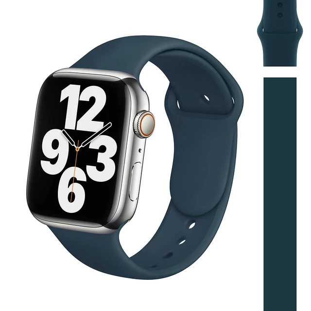Silicone Strap Watch Compatible Apple Watch Band 45mm 44mm 41mm for bracelet iWatch 40mm 38mm correa apple watch series 7 6 5 SE 54