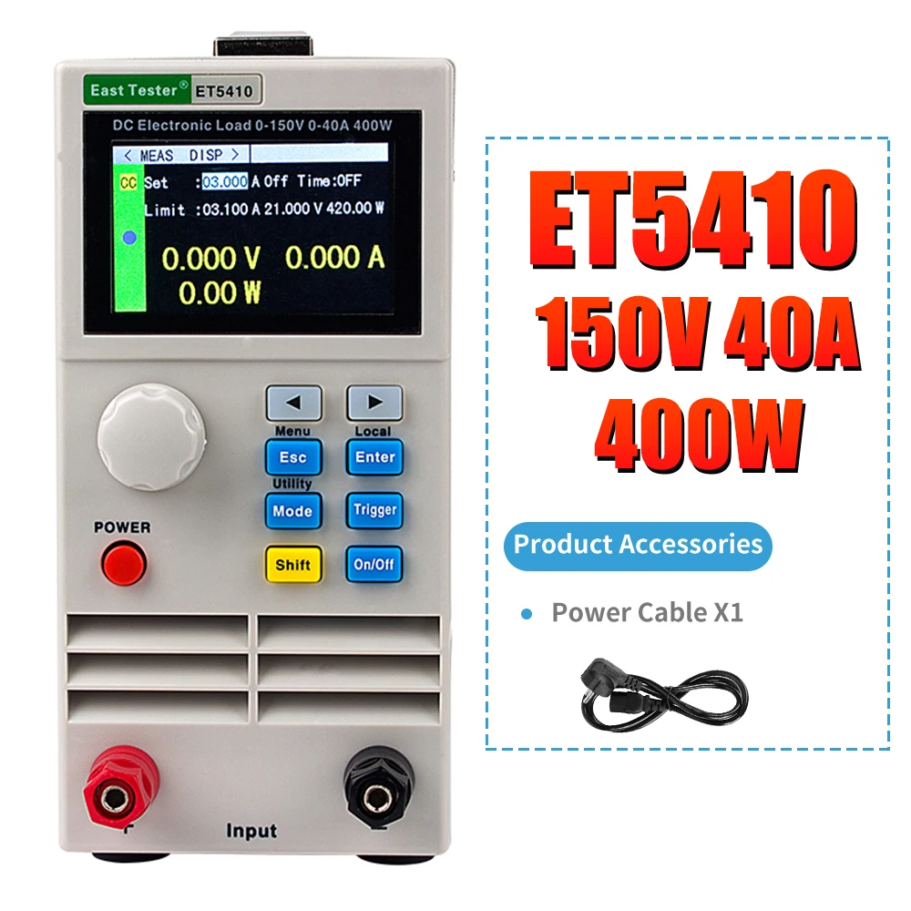 East Tester DC Electronic Load 400W Programmable Battery Testers 150V-500V  15A-40A (ET5420A+) セールクリアランス