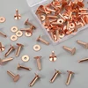 50 Sets of Copper Rivets and Burrs,Leather Belt Wallets, Leather Copper Rivets, Leather DIY Craft Supplies (9/16 Inches) 2