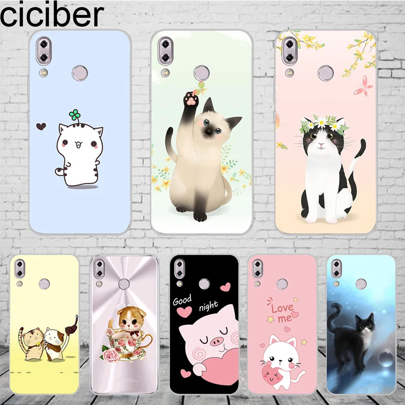 

ciciber Flower Animal Cat Cover For ASUS Zenfone 5 Lite ZC600KL For Zenfone 5 5Z ZE620KL ZS620KL Phone Case Soft TPU Funda Coque