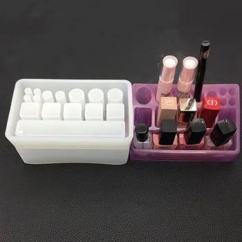 

Rectangular Silicone Lipstick Storage Box Mold DIY Hand Crafts Concrete Making Modeling