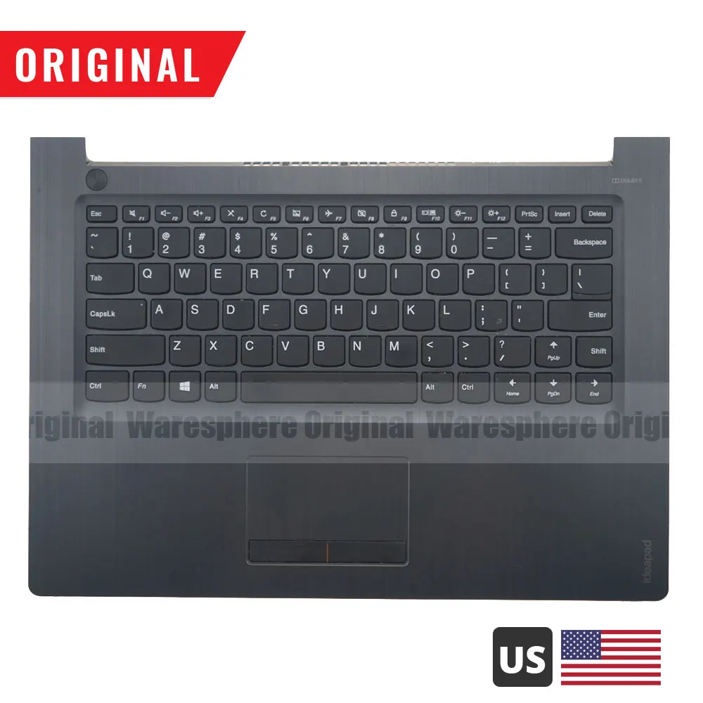 

Original Palmrest for Lenovo IdeaPad Lenovo IdeaPad 310-14 310-14IAP 310-14IKB With US Keyboard Top Cover 5CB0M29335 Black