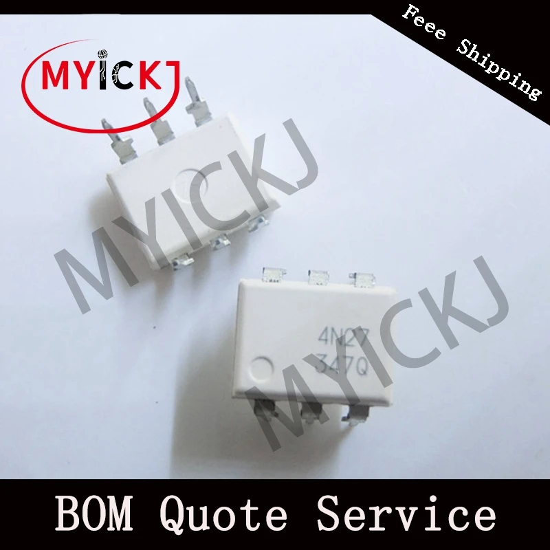 

10PCS 4N27 6-Pin Optoisolators Transistor Output IC CHIP DIP6