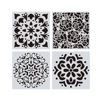 

16pcs/set Mandala Stencils DIY Drawing Template Wall Painting for Wood Tile Rock