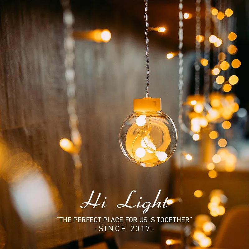 

8 Modes LED Curtain String lights Holiday Lighting LED Bulbs Fairy Garland For Romantic Wishing Ball Christmas Party Decoration