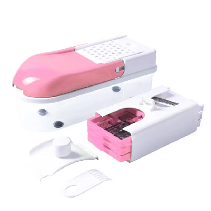 Multifunction Manual Vegetable Slicer Cutter with 8 Dicing Blades Manual Potato Peeler Carrot Grater Dicer Kitchen Tools