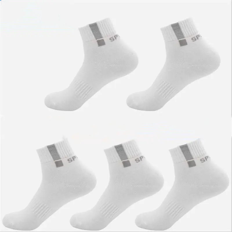 5 Pairs High Quality casual men Business Socks For Men Cotton Brand Sneaker Socks Quick Dry Black White Sock Long