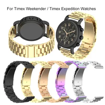 

New Watch Band Wrist Band For Timex Weekender Expedition Watch Stainless Steel Strap Replacement Wristband 20mm