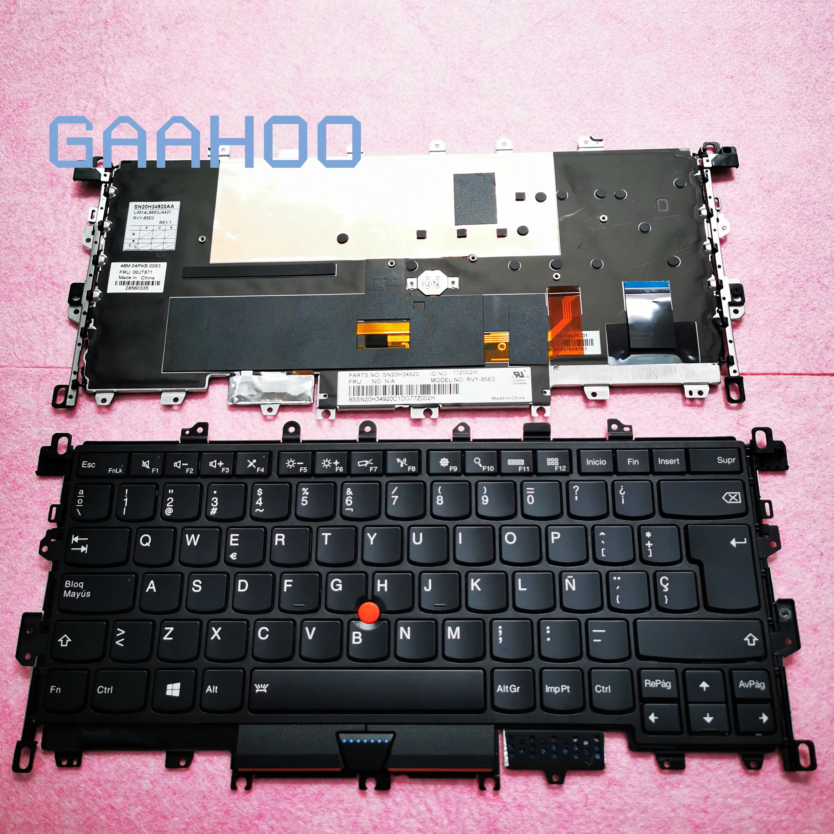 SP Испания Фирменная Новинка Оригинальная клавиатура для LENOVO THINKPAD X1 YOGA 1ST gen 2в1 Клавиатура ноутбука с подсветкой 00JT871