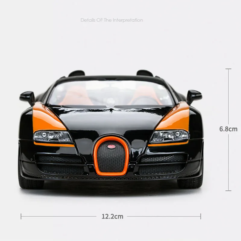 1:18 Игрушечная модель автомобиля Bugatti Veyron 16 4 Grand Sport Vitesse литой гоночный автомобиль