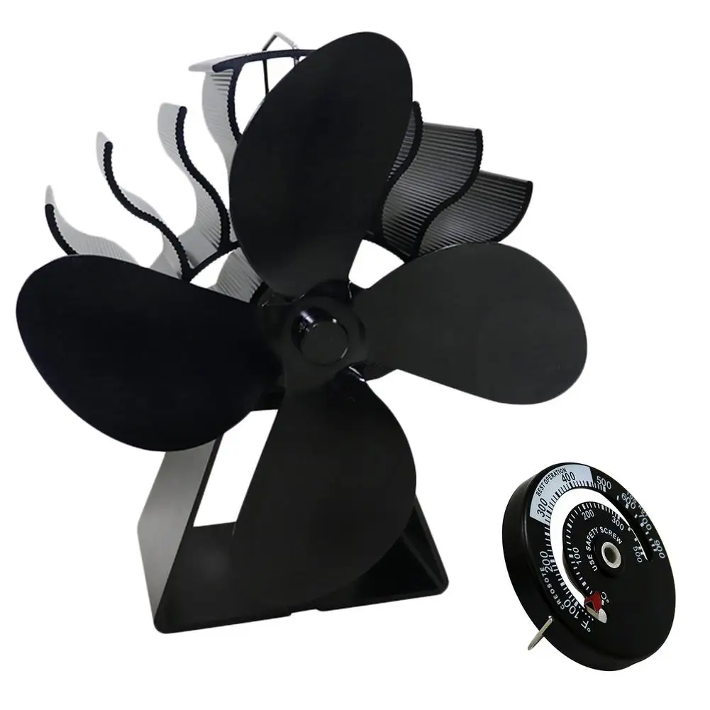 4 Vanes Yl906 Burning Stove Fan Fireplace Fans Energy Saving Heat Powered Stove  Fan Quiet Heating Fan Or Wood / Log Burner - Fireplaces - AliExpress