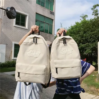 

New Backpack Schoolbag Boy Schoolbag Schoolbag Simple Female Backpack Canvas Plecaki Szkolne Nastolatek Cartable