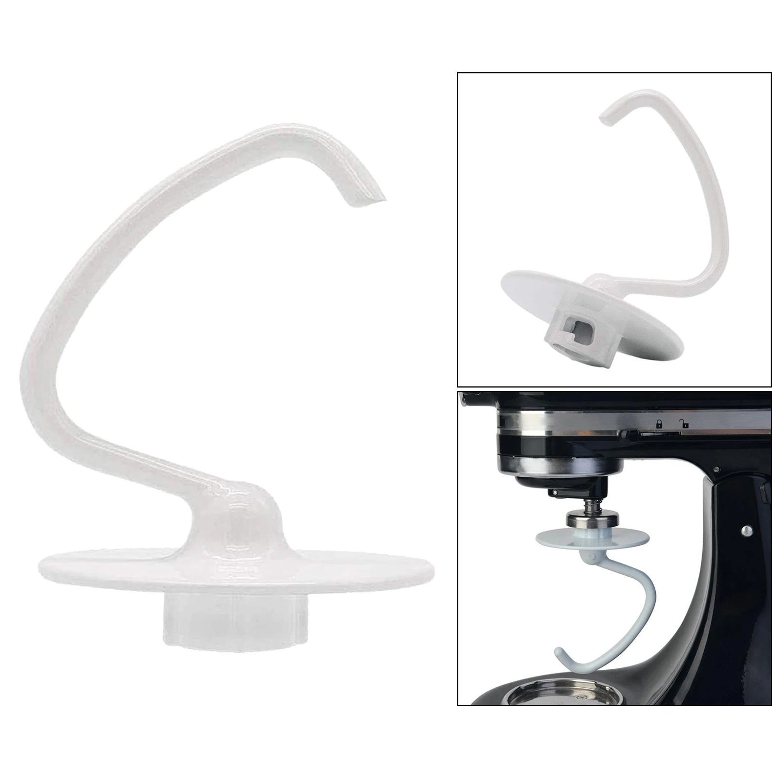Aluminum K45DH C Dough Hook Replacement Exact for Kitchen-Aid K5SS KSM5 KP50P KPM5 KSM50P KSMC50S KPM50 4.5-5 QT