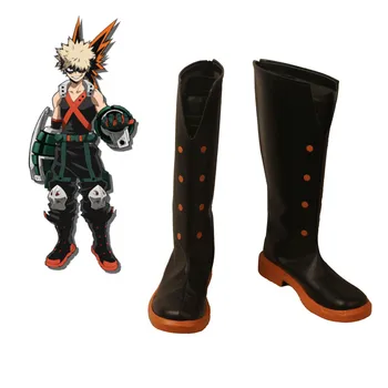 

2019 anime My Hero Academia Cosplay Costumes My Hero Academia Bakugou Katsuki shoes Cosplay Custom Halloween cartoon shoes