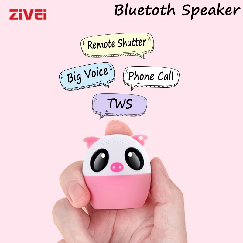 ZIVEI Portable Mini Bluetooth Soundbox Smart Speaker, Powerful 3W Wireless Loudspeaker for Kids Gift - True Wireless Stereo - ANKUX Tech Co., Ltd