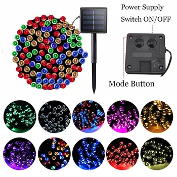 

Holiday Lighting Solar String Lights Christmas Garland LED Fairy Lights For Wedding/Party/Halloween/Garden Decorations Tree Lamp