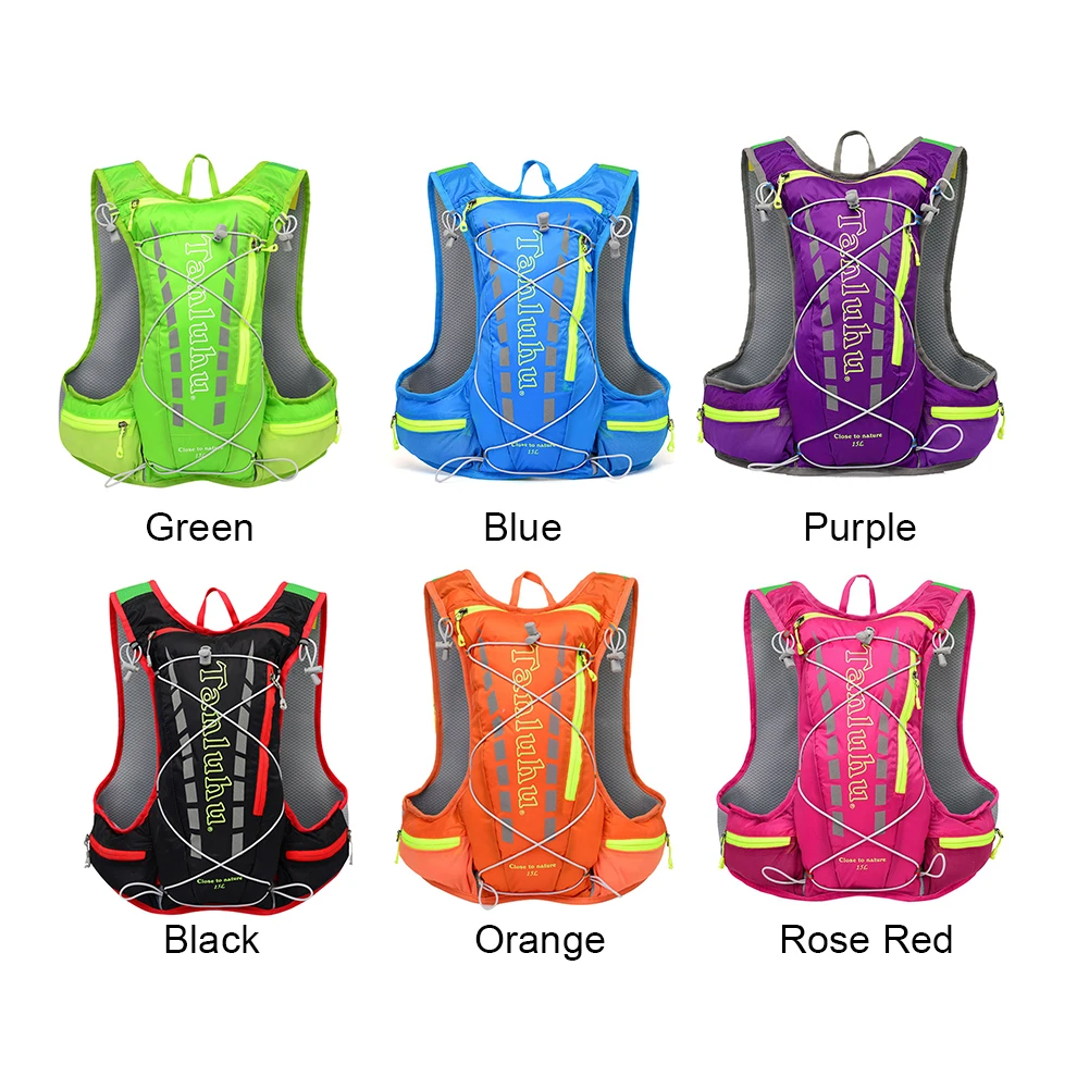 Male Female Universal Nylon Portable Large Capacity Outdoor Sports Reflective Water Bag Cycling Running Backpack Wear Resistant