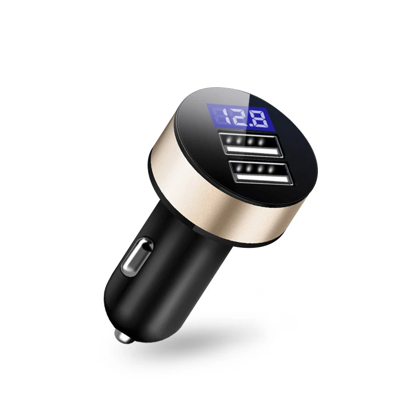 Автомобильное зарядное устройство автомобильные аксессуары двойной USB Интеллектуальный цифровой дисплей автомобильное быстрое зарядное устройство адаптер с дисплеем напряжения