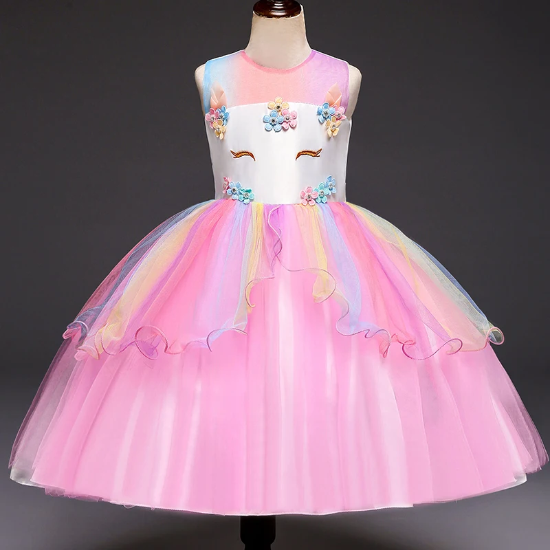 Kids Girl Birthday Party Dresses Tutu Gown