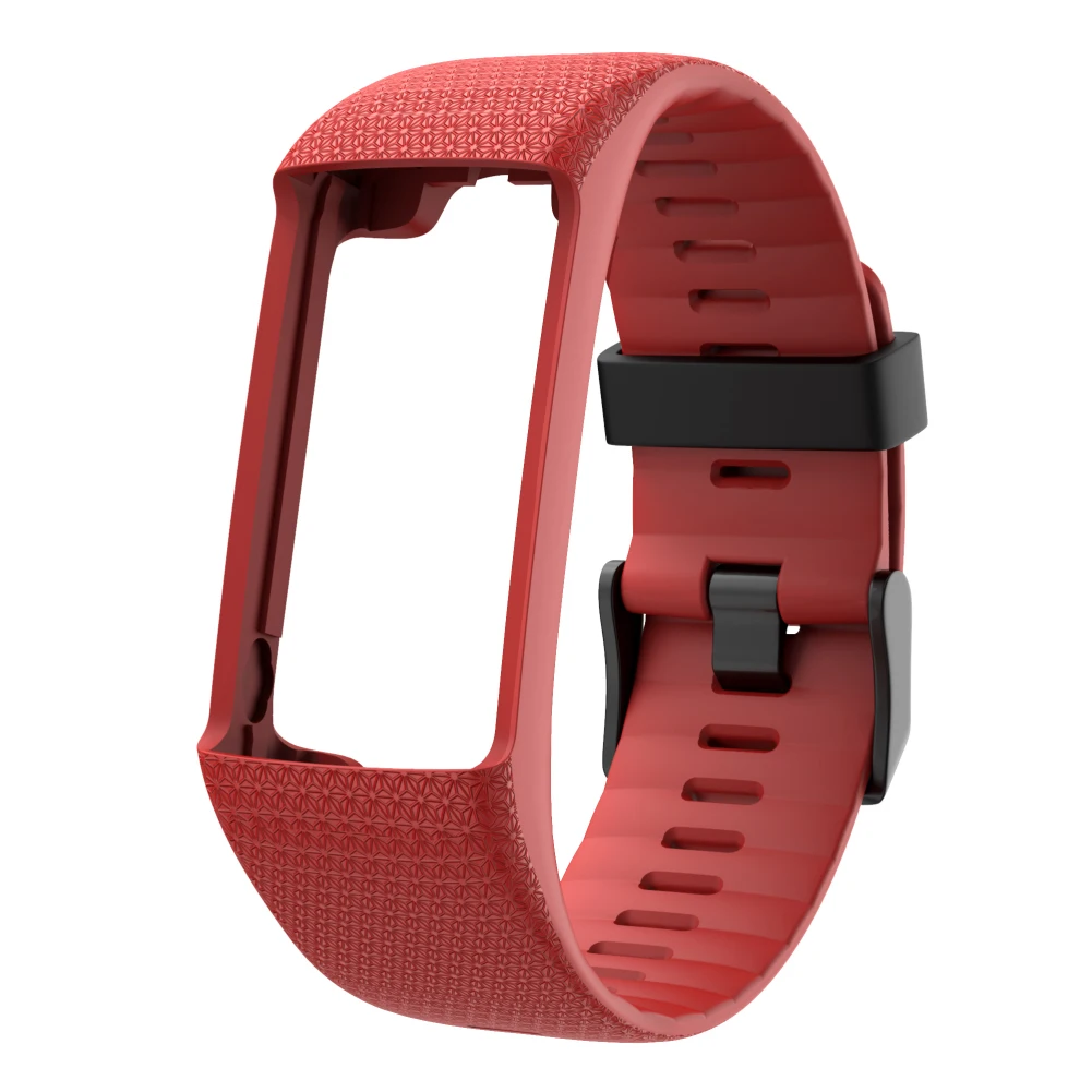Спортивный силиконовый браслет для Polar A370 A360 умные часы с ремнем сменные часы браслет регулируемый браслет застежка - Цвет: Красный