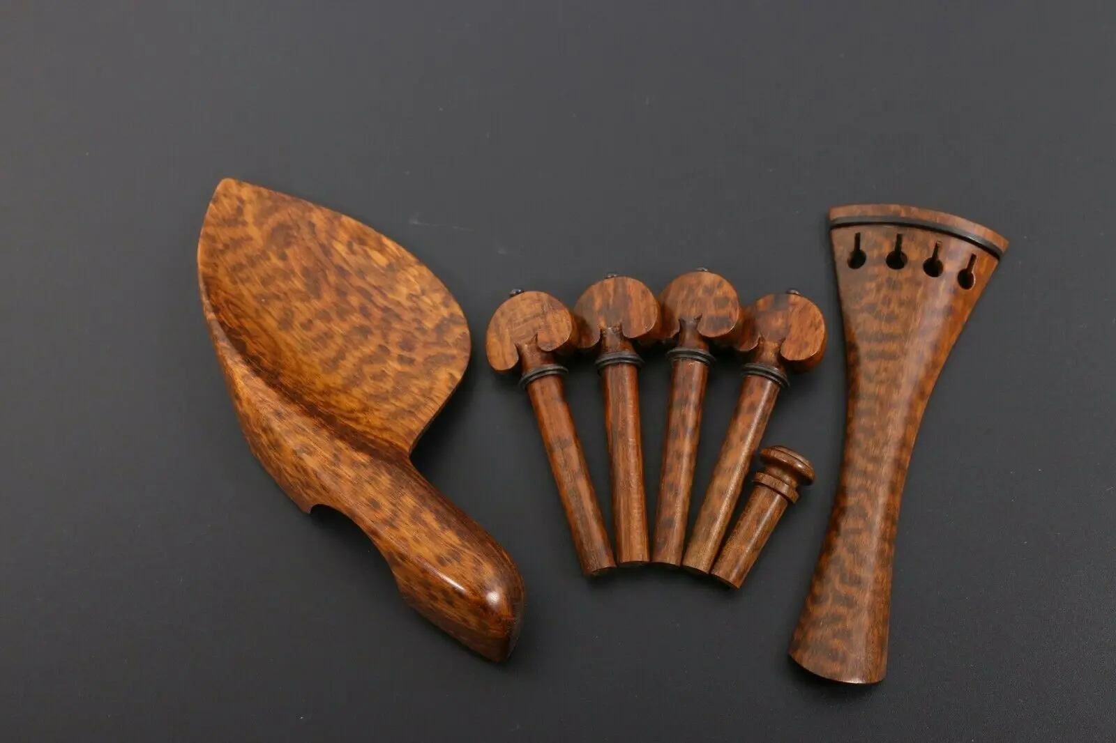 Set Snake wood 4/4 Violin parts/Accessories Tailpiece Peg Endpin