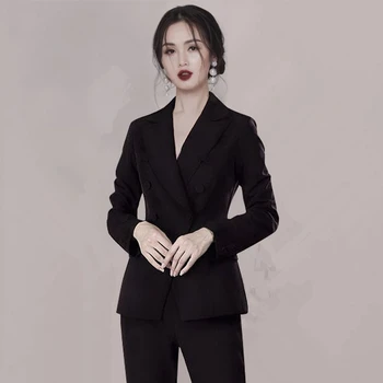 

Lady Fashion Office Womens Business Women 2 Piece Formal OL Suits Jacket Coat & Flare Long Pants Set Trouser Suit
