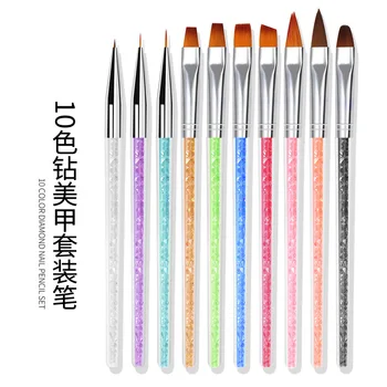 

Professional Manicure UV Gel Brush Pen Transparent Acrylic Nail Art Painting Drawing Brush Phototherapy Tools