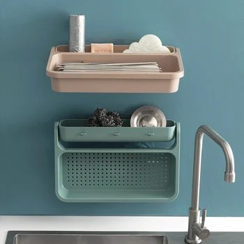 

Foldable Drain Basket Vegetable Washing Rack Wall-mounted Kitchen Sink DC156