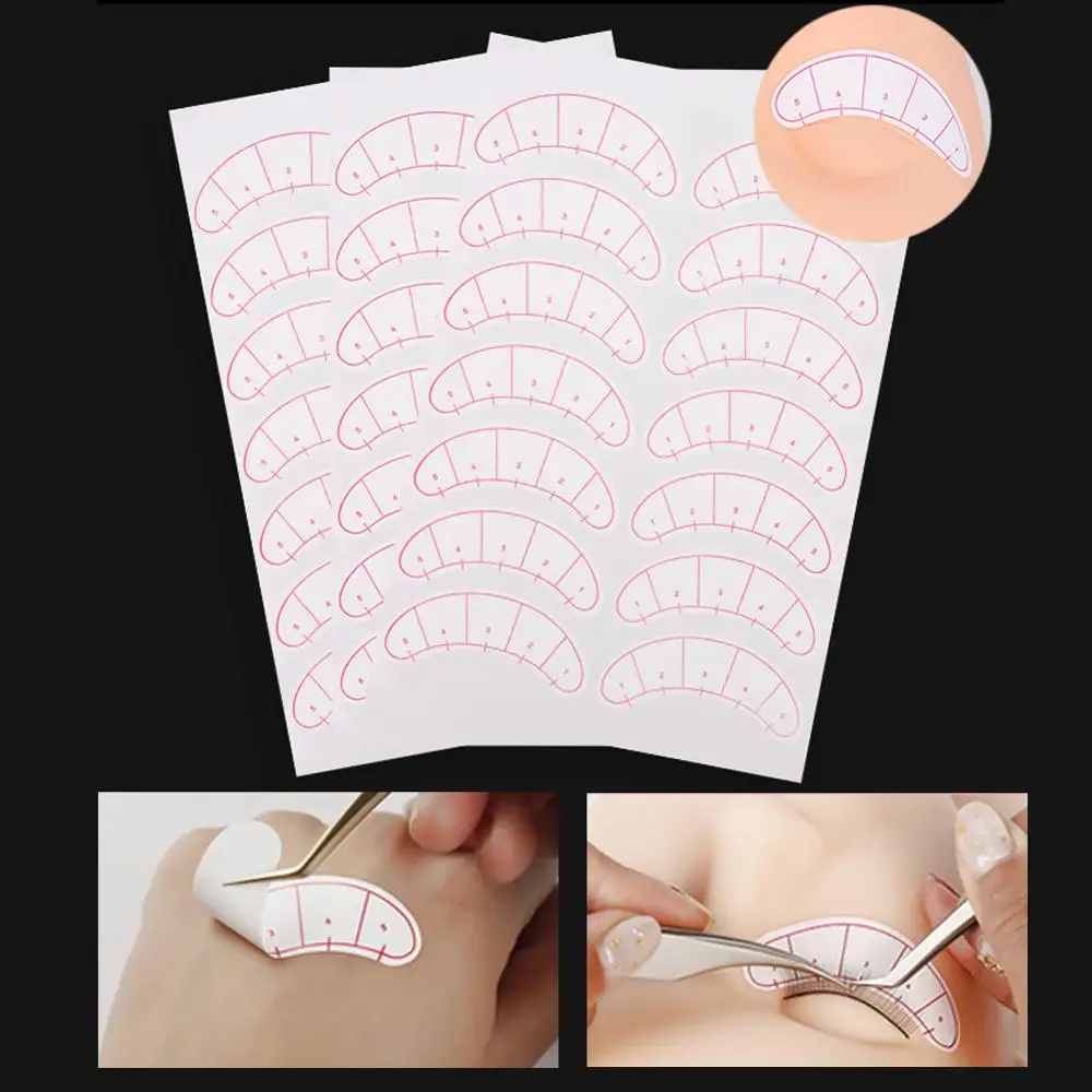 

70pairs Practice Under Eye Eyelash Extension Sticker Positioning Patch Five Point Isolate Makeup Tips Beginner Grafting Pads