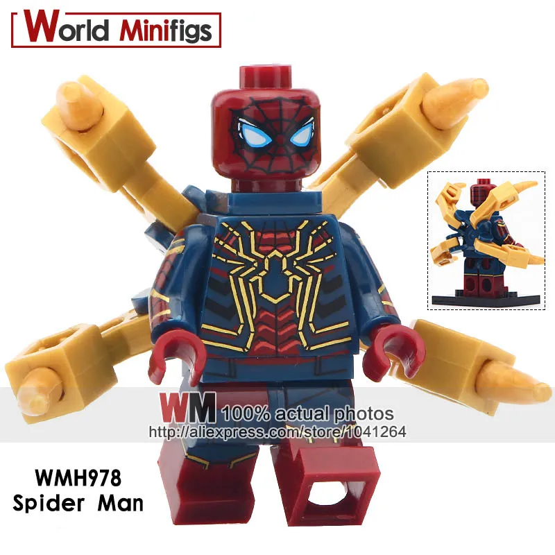 Одиночные костюмы астронавтов Marvel Super Heroes Observator Капитан Америка Vision Pepper Deadth Vision строительные блоки детские игрушки - Цвет: Тёмно-синий