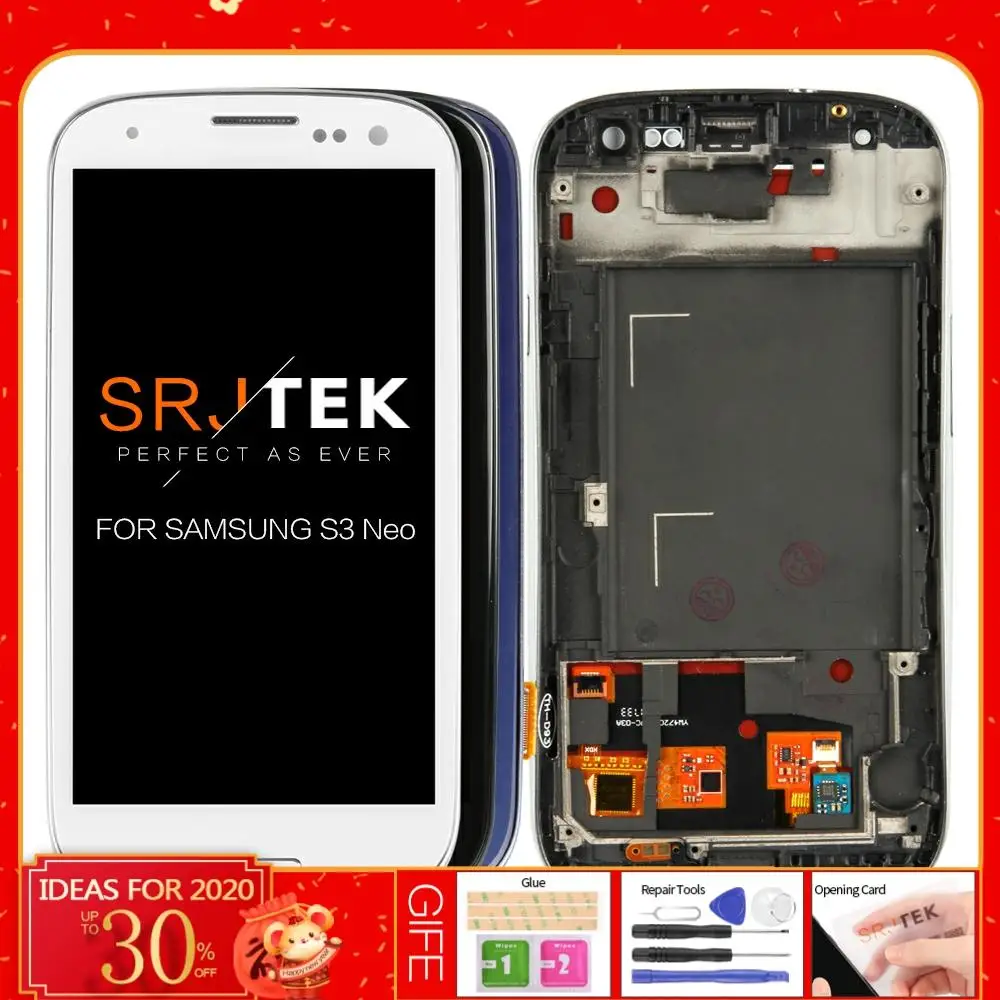 Cena Do Samsung Galaxy SIII S3 Neo i9301 i9300i i9308i i9301i wyświetlacz LCD ekran dotykowy digitizer szkła zamienny zestaw ramy